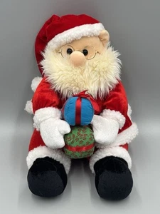 Fiesta 11.5 Inch Sitting Santa Plush Holding Gifts Wearing Glasses Stuffed Doll - Picture 1 of 11