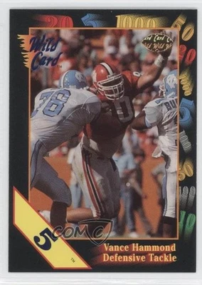 1991 Wild Card Draft 5 Stripe Vance Hammond #44 - Image 1 of 2