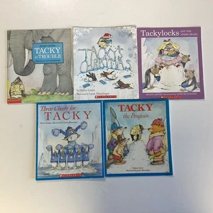 Helen Lester Tacky Preschool Kindergarten 1st Grade Story 5 Children's Book Lot - Foto 1 di 4