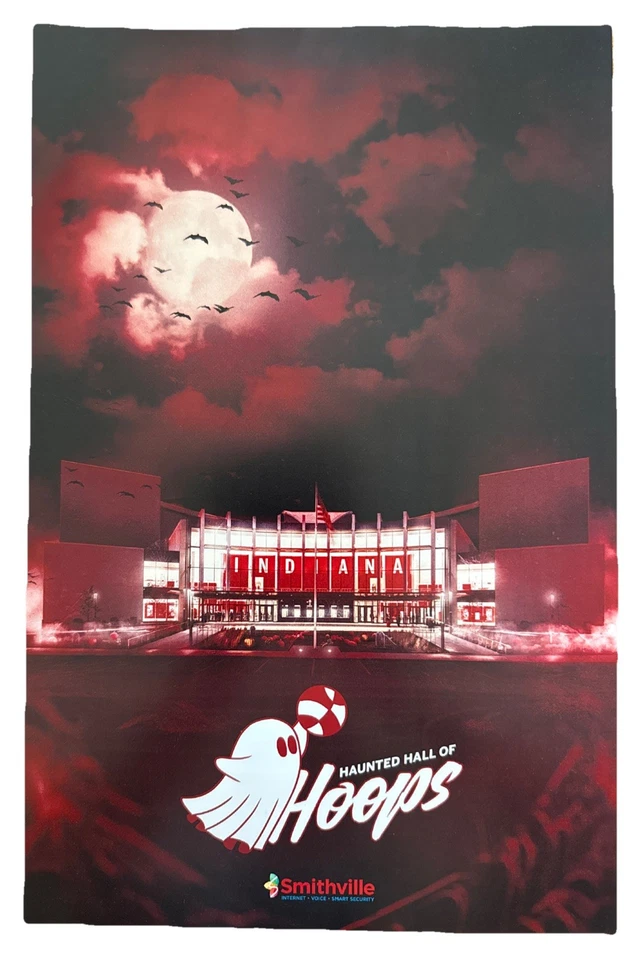 IU Indiana University Hoosiers Basketball Haunted 2025 Hall of Hoops Poster - Image 1 of 1