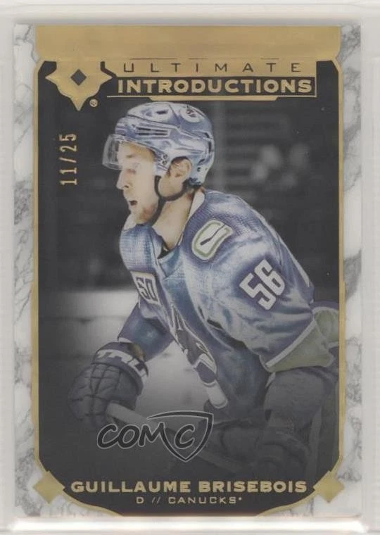 2019 Upper Deck Ultimate Collection Onyx Black /25 Guillaume Brisebois Rookie RC - Image 1 of 2