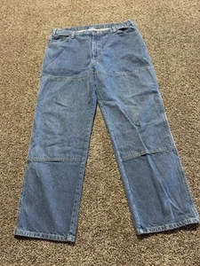 Jeans uomo Dickies doppio ginocchio taglia 40 blu denim 40X32 abbigliamento da lavoro dritto - Foto 1 di 8
