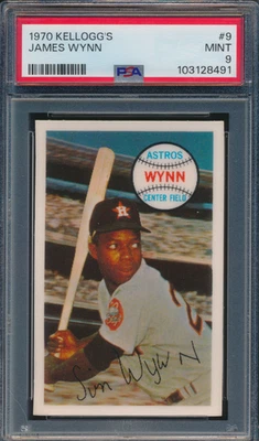 1970 Kelloggs James Wynn #9 Houston Astros PSA 9 MINT - Image 1 of 4