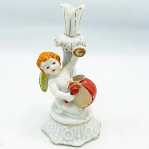 Besetztes Japan Cherub Engel spielt Percussion Miniatur Vase - Bild 1 von 8