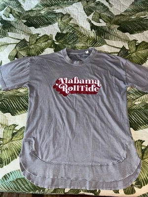 Womens ALABAMA CRIMSON TIDE Shirt Football Short Sleeve Roll Pressbox Top - Image 1 of 4