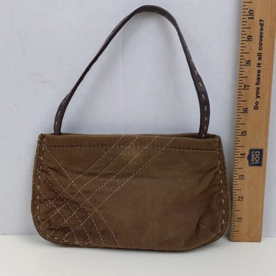 GAP коричневый вельвет наплечная сумка выстеганная стежок дизайн кожаный ремень винтажный Y2K - Изображение 1 из 4