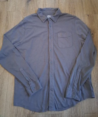 J. Рубашка рабочая вестерн на пуговицах окрашенная одежда CREW серая мужская большой размер L - Изображение 1 из 4
