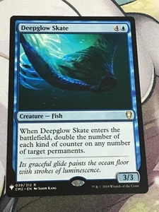 C6054 MAGIC MTG COMMANDER ANTHOLOGY VOL II DEEPGLOW SKATE #039 NM RARE - Picture 1 of 12