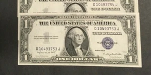 One 1935G Silver Certificate uncirculated $1.00 note - Picture 1 of 4