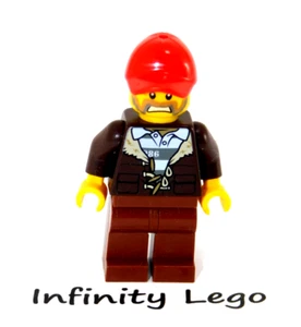 LEGO Crook Minifigure Mountain Police Dirt Road Pursuit River Heist 60172 60175 - Imagen 1 de 2