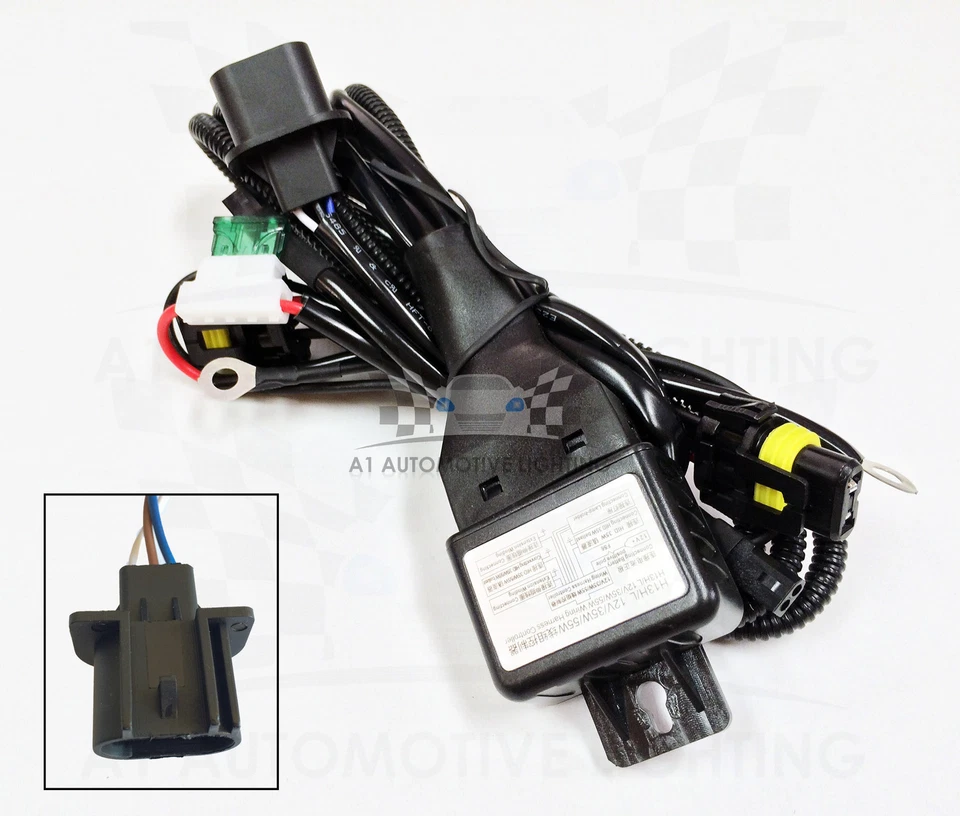 HID Relay Harness H13 (9008) 12V 35W/55W Bi-Xenon Hi/Lo H/L Wiring Controller - Image 1 of 1