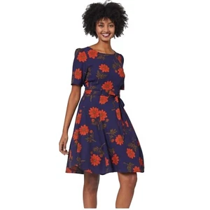Vestido Floral Princesa Highway Claudette Para Mujer Retro Estilo Vintage AU 6 US 4 Nuevo - Imagen 1 de 9