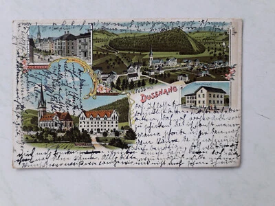 Litho-AK Gruss aus Dussnang, gel. 1912, Schweiz, Fischingen, Thurgau - Bild 1 von 2