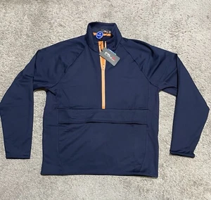 RLX Ralph Lauren Performance Golf Trikot Herren Med. 1/2 Reißverschluss Fleece marineblau neu mit Etikett $ 168 - Bild 1 von 10