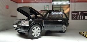 1:24 Range Rover L322 TD6/4.4 V8 Negro HSE Vogue WELLY Coche Modelo a Escala