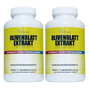 Olivenblatt Extrakt 650mg - 20% (130mg) Oleuropein 360 Kapseln, vegan 2 Packunge - Bild 1 von 6