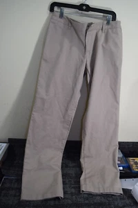 Flynn O'Hara School Uniform Flat Front Khaki Pants GIRLS 11JR 32x31.5 Tan Beige - Picture 1 of 12