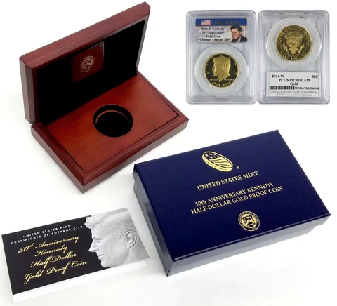 2014-W Kennedy 50C 3/4oz Gold First Strike Chicago ANA PCGS PR70DCAM Cover