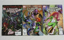 THE AMAZING SPIDER-MAN: SECRET INVASION #1-3 * Marvel Comics Lot * 1 2 3 - 2008