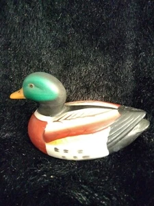 Statuetta in ceramica Balos Mallard Duck Made in Taiwan pollame d'acqua vintage - Foto 1 di 4