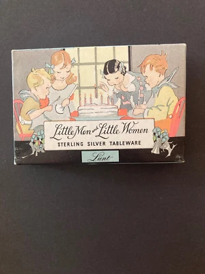 Столовая посуда из чистого серебра Lunt «Маленькие мужчины и маленькие женщины» - Изображение 1 из 4