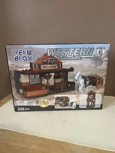 TEK BLOX Western Bausteine 220 Stk. 3 in 1 Bausatz ~ Limousine/Uhrturm/Kutsche - Bild 1 von 5