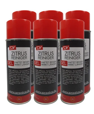 6x CITRUSREINIGER GEL 400ml Zitrus Zitronen Reiniger Klebstoff Nikotin Entferner - Bild 1 von 3