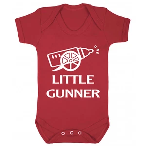 ARSENAL LITTLE GUNNER BABYGROW FOOTBALL FUNNY GIFT - Picture 1 of 1