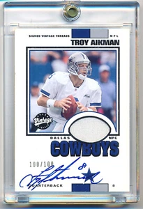 Camiseta deportiva Troy Aikman 2001 Upper Deck vintage en juego automático usada 100/100 - Imagen 1 de 2