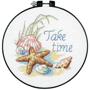 Kit de punto de cruz ~ Dimensiones LAC Take Time conchas marinas para principiantes #73060 - Imagen 1 de 2