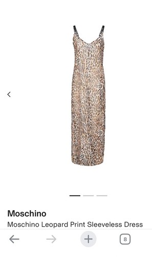 Moschino Swim $450 Vestito donna copricostume leopardato stampa animalier catene taglia M L