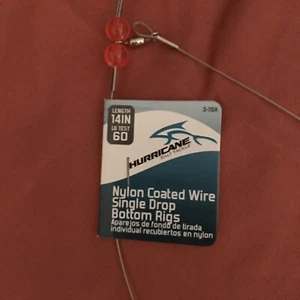 Hurricane 14 “ 60 lb Nylon Coated Wire Single Drop Bottom Rig Brand New - Picture 1 of 3