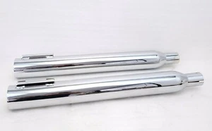 SAMSON Silver Bullet Shorty Mufflers Harley Touring Removable Tips DS-202020 - Picture 1 of 7
