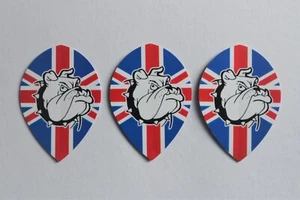 1 SET OF UNION JACK AND BRITISH BULLDOG PEAR DART FLIGHTS - Picture 1 of 1