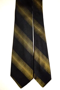 Neck Tie VTG Don Loper NWOT 60s Golden Bronze Ombre Stripe Silk 55.5" x 2.5" - Picture 1 of 7