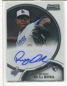 Autografi Rubby De La Rosa 2011 Bowman Sterling Rookie #16 Dodgers Rookie - Foto 1 di 2