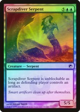 Scrapdiver Serpent FOIL Scars of Mirrodin NM Blue Common MAGIC CARD ABUGames