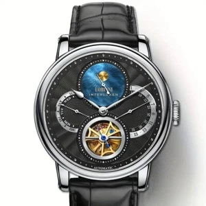 LOBINNI Mens Automatic Watches Luxury Skeleton Waterproof Mechanical Wristwatch - Picture 1 of 4