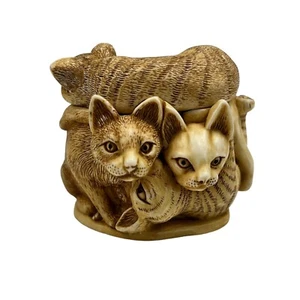 Harmony Kingdom Purrfect Friends Treasure Jest Trinket Box Figurine Cats Mouse - Picture 1 of 9