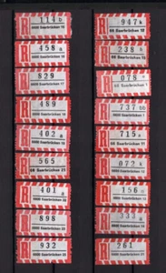 RFA - "66 Saarbrücken" Lote de 18 R - Boletos (EZ-39) - Imagen 1 de 1