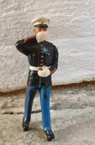 *Britains* US MARINES CORPS FLAG BEARER 2 (Set 7301/7303, 1986)-Rare Unfinished - Picture 1 of 10