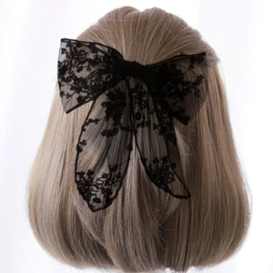 2Pcs Satin Bow Clips Barrettes Hair Trinket Bowknot Headwear Bow Barrette - Picture 1 of 12