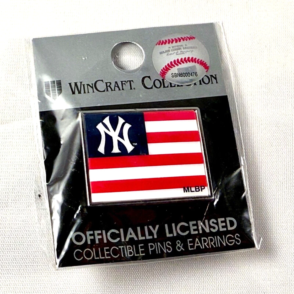 New Sealed! New York Yankees Flag Pin WinCraft - Image 1 of 1