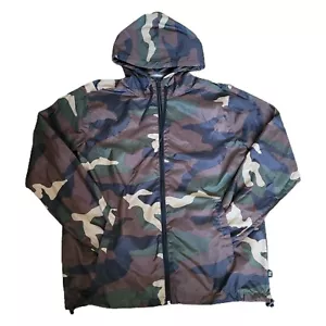 Beautiful Giant Camo Long Sleeve Hoodie Windbreaker Size Medium - Picture 1 of 6