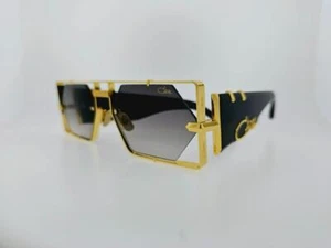 CAZAL SUNGLASSES LIMITED EDITION 004 001 58MM BLACK GOLD FRAME WITH GRAY LENSES - Picture 1 of 14