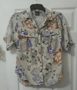 Vintage Your Sixth Sense Collared Shirt Button Up Floral Blouse Top Uk Size 10 - Picture 1 of 12