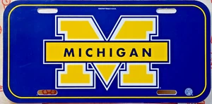 Michigan Wolverines License Plate 12" X 6" Wincraft Durable Plastic Made in USA - Picture 1 of 1