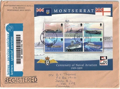BONITA CUBIERTA ENVIADA DESDE MONTSERRAT A CANADÁ CENTENARIO DE LA AVIACIÓN NAVAL Foto 1 de 2