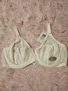 Reggiseno Liz Claiborne 40D nuovo con etichette supporto completo soft touch ferretto senza imbottitura bianco - Foto 1 di 8