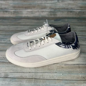 Olukai Punini Size 9.5 Court Shoes Off White Aloha Suede Casual Sneakers Mens - Picture 1 of 10
